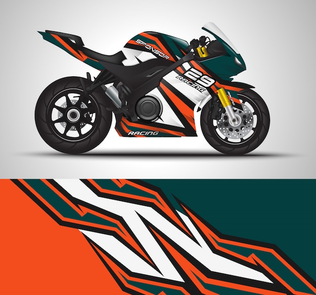 Motorcycle wrap decal and vinyl sticker