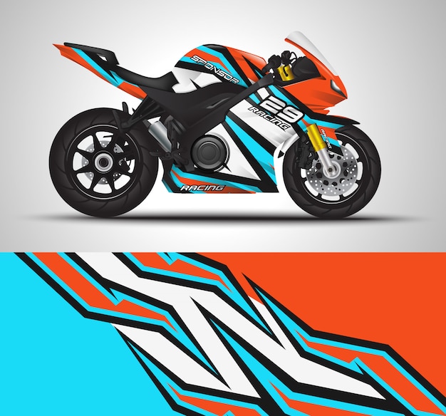 Motorcycle wrap decal and vinyl sticker