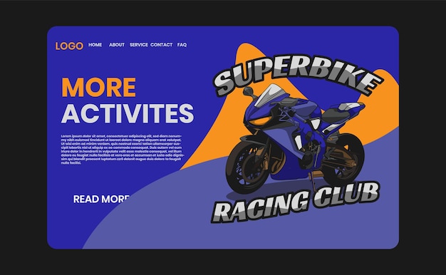 motorcyle racing vector Superbike illustration