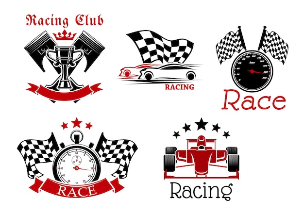 Motorsport symbols for sporting competition design