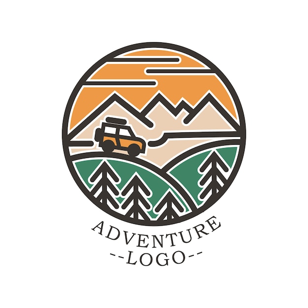 Mountain and adventure illustration