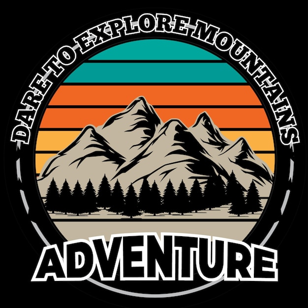 Mountain adventure logo template inspiration