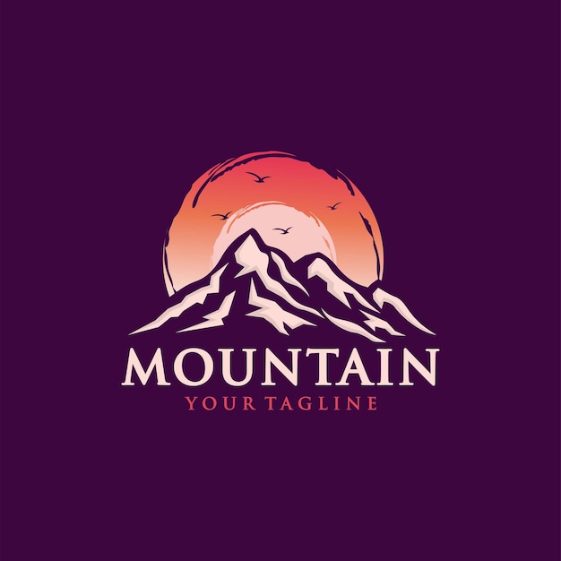 Mountain adventure logo template