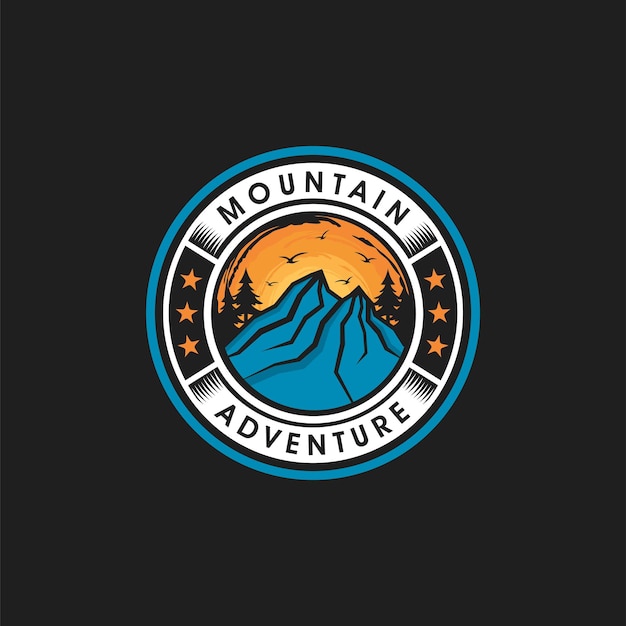 Mountain adventure logo template