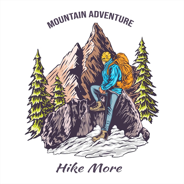 Mountain adventure t shirt design