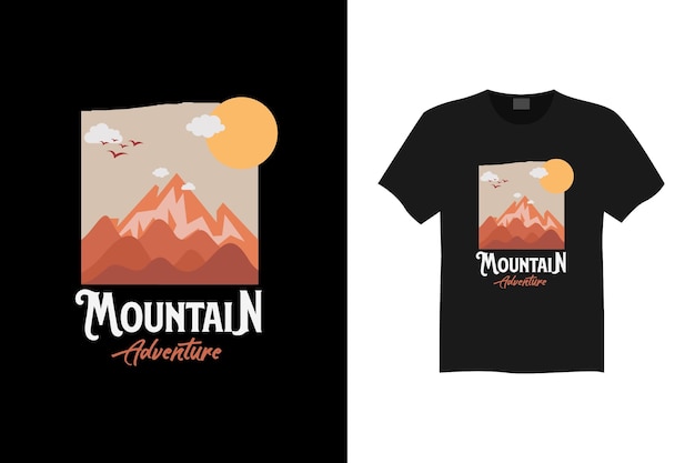 Mountain adventure tshirt design