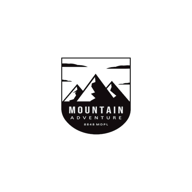 Mountain Adventure Wild Logo Vector Illustration Design Vintage Emblem