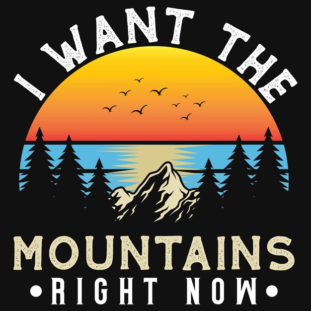 Mountain adventures tshirt design