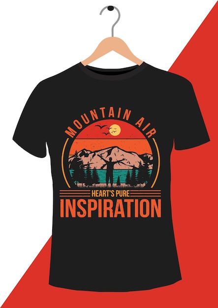 Mountain air heart's pure inspiration Tshirt Design