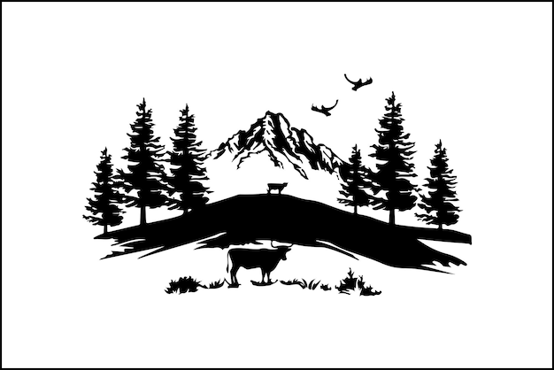 Mountain Animals vector art