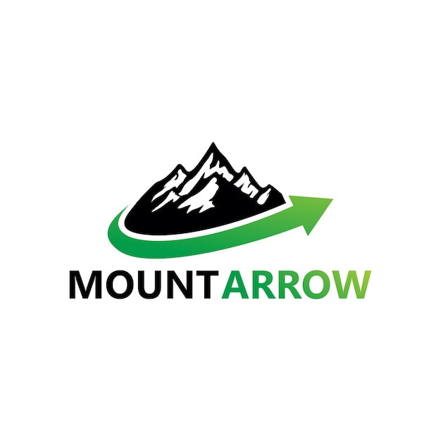 Mountain Arrow Logo Template Design Vector, Emblem, Design Concept, Creative Symbol, Icon