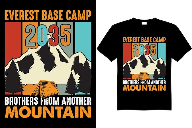 mountain base camp 2035 t-shirt design