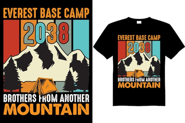 mountain base camp 2038 t-shirt design