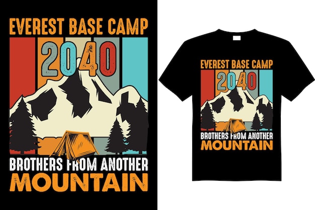 mountain base camp 2040 t-shirt design