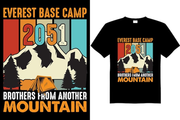 mountain base camp 2051  t-shirt  design vector