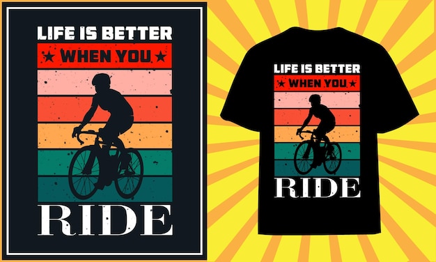 Mountain bike retro vintage bike t-shirt design premium vector