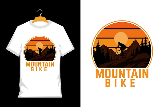 Mountain Bike Retro Vintage T Shirt Design