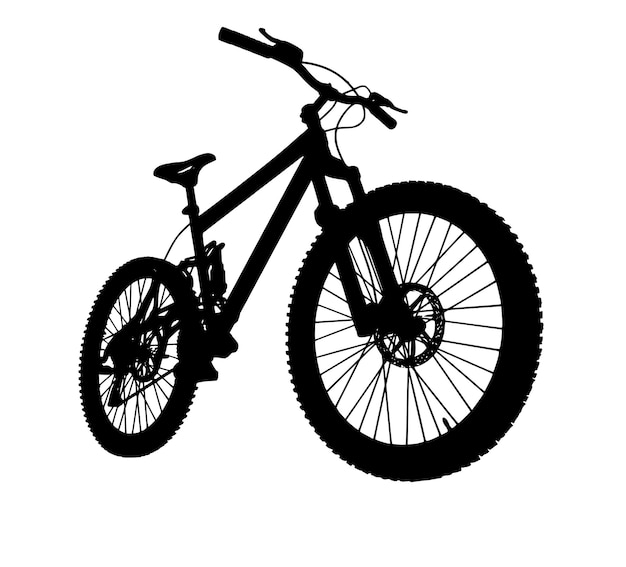 Mountain bike silhouette MTB bike