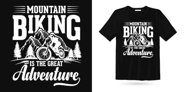 Mountain biking adventure mountain biker t shirts vintage mountain biking vector