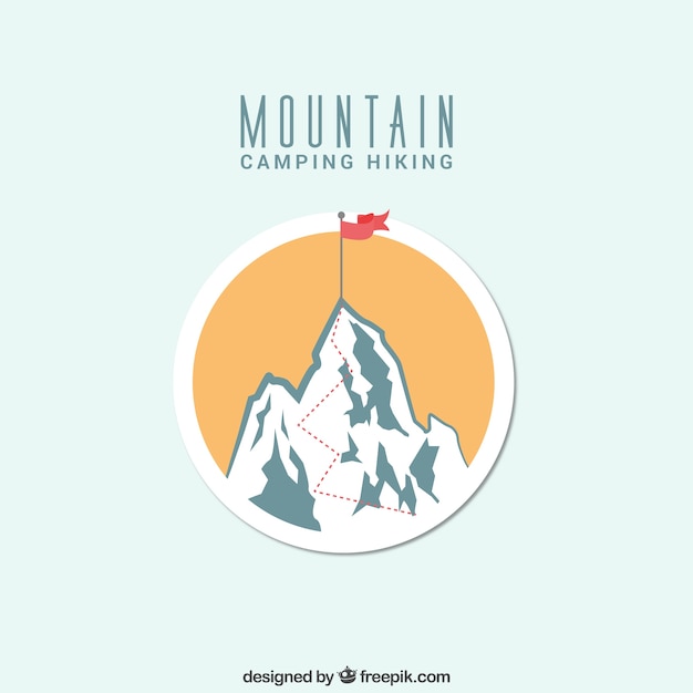 Mountain camping badge