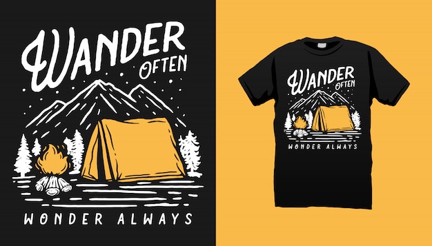 Mountain Camping Tshirt Design