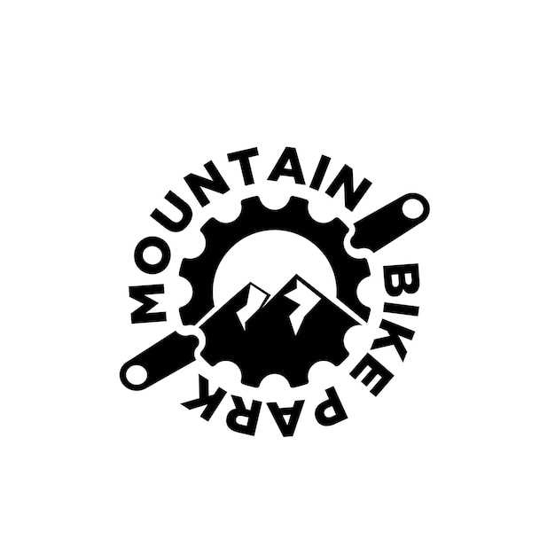 Mountain crank creative sport bike motor cycle vector logo icon illustration design