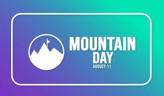 Vector mountain day background template holiday concept background banner placard card and poster