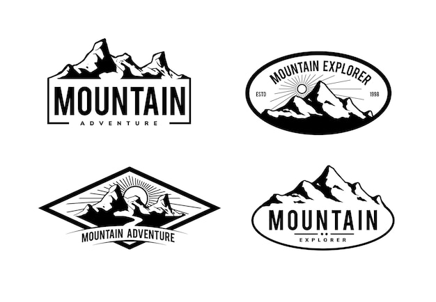 Mountain design for badge, logo, emblem and other