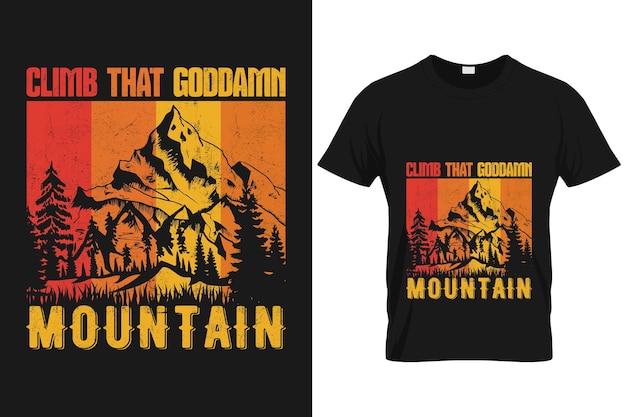 Mountain design t-shirt for mountain lover