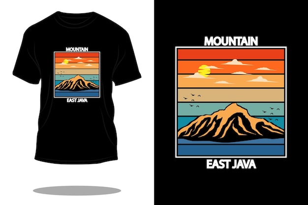 Mountain east java retro t shirt design