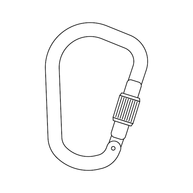 Mountain equipment Carabiner icon vector