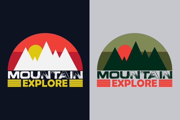 Mountain Explore Adventure Shirt Vector Typography Illustration Print Mountain Tshirt