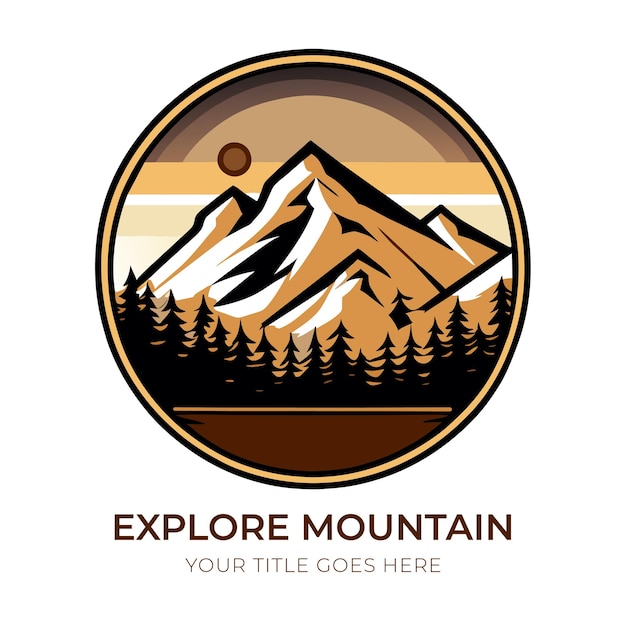 Mountain hiking club logo