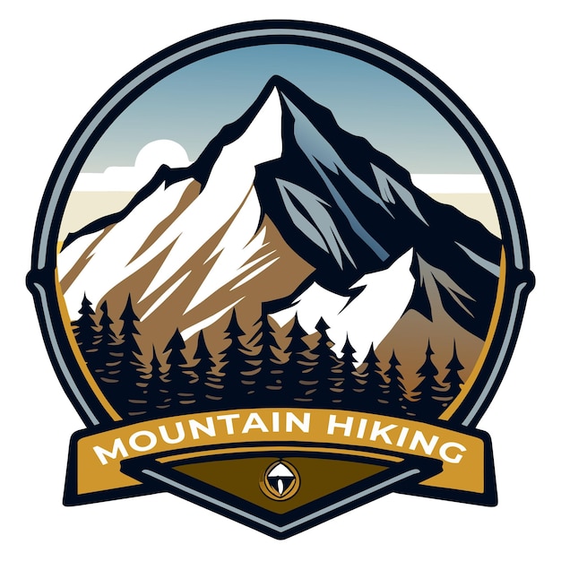 Mountain hiking club logo