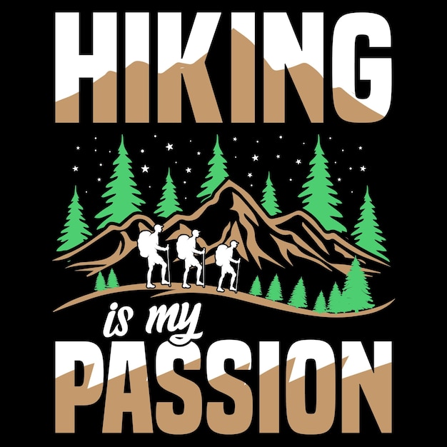 Mountain hiking t-shirt design, hiking vector element, graphic, illustration