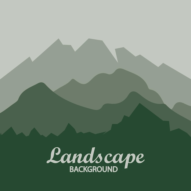 Mountain hills landscape background vector