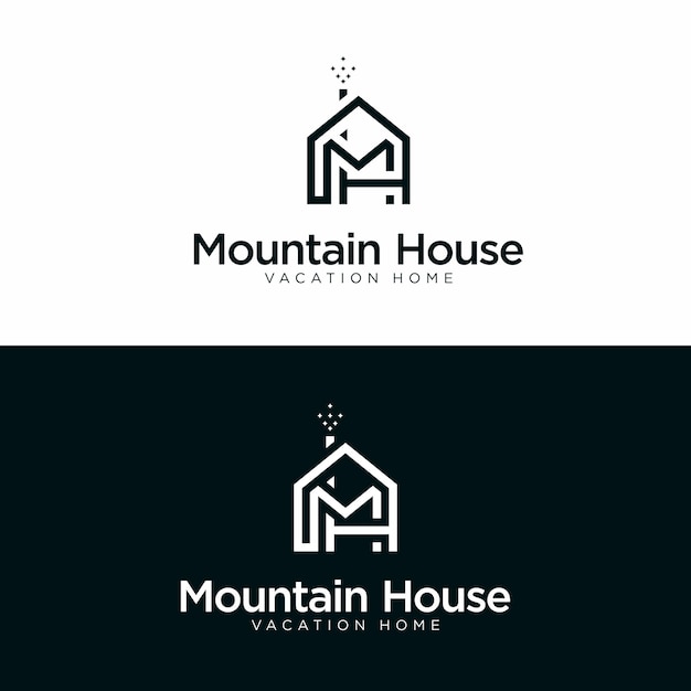 MOUNTAIN HOUSE VACATION HOME LOGO VECTOR