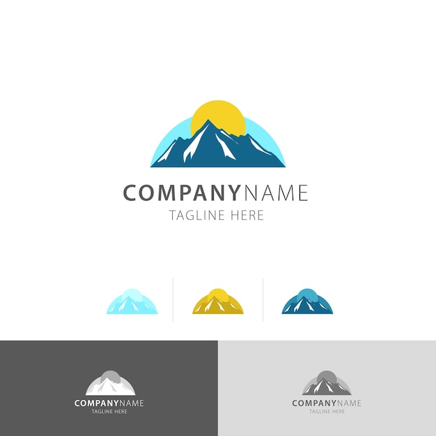 Mountain Iceberg Glacier Premium Logo vector