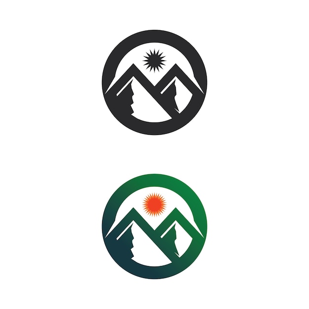 Mountain icon Logo Template Vector illustration design Outdoor Adventure and Expedition Design Logo