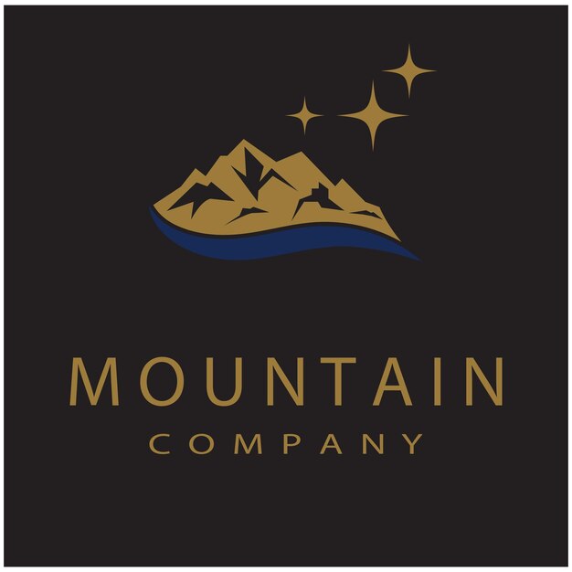 Vector mountain icon logo template vector illustration design