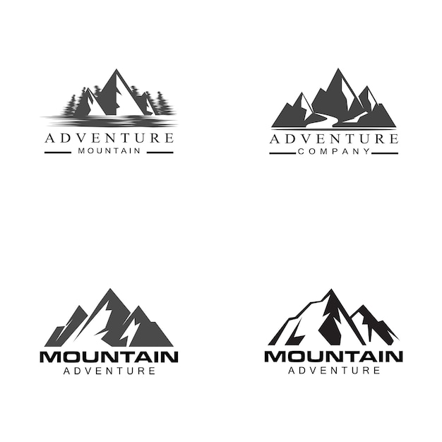 Mountain icon Logo Template Vector illustration design