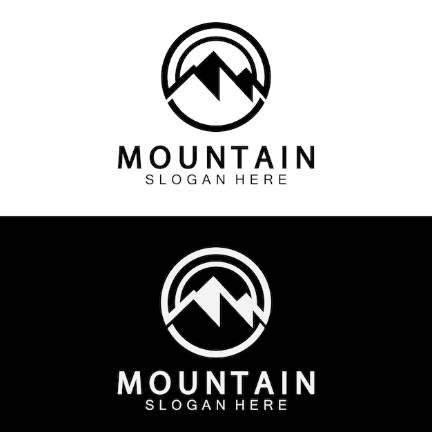 Mountain icon Logo Template Vector illustration design