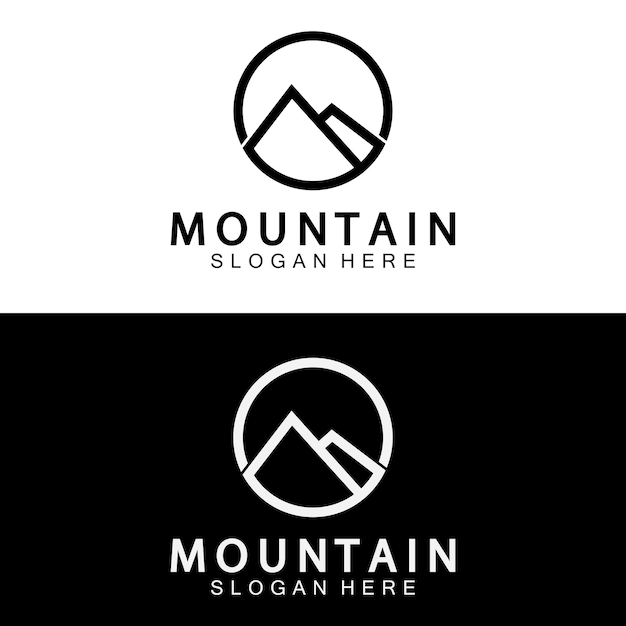 Mountain icon Logo Template Vector illustration design