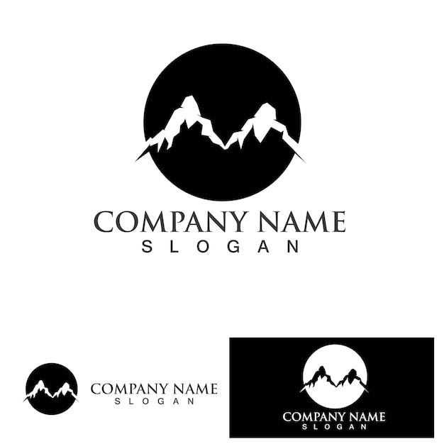 Mountain icon Logo Template Vector illustration design