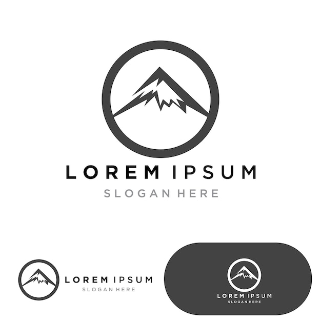 Mountain icon Logo Template Vector illustration design