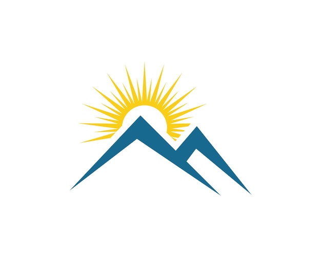 Mountain icon Logo Template Vector