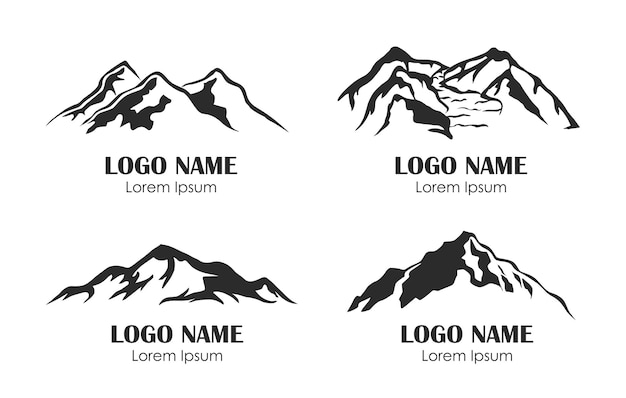 Mountain icon logo. Vector illustration icon