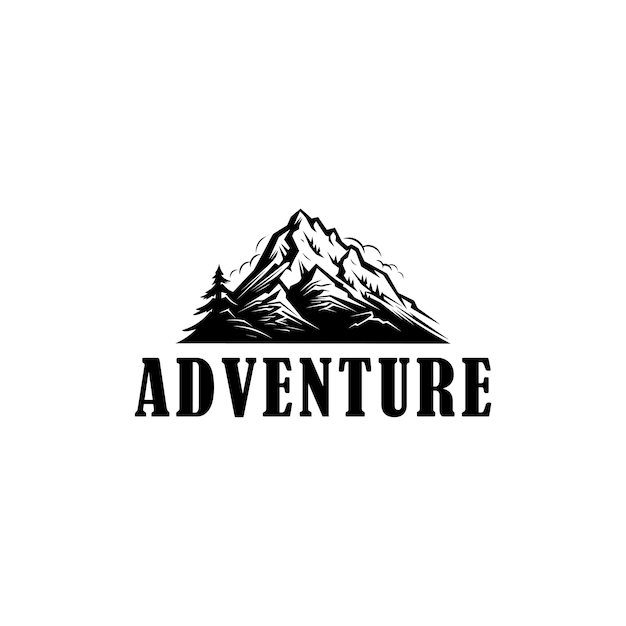 Mountain illustration adventure and outdoors logo vector design