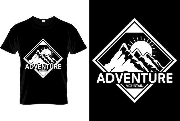 Mountain illustration outdoor adventure Vector graphic for t shirt Design