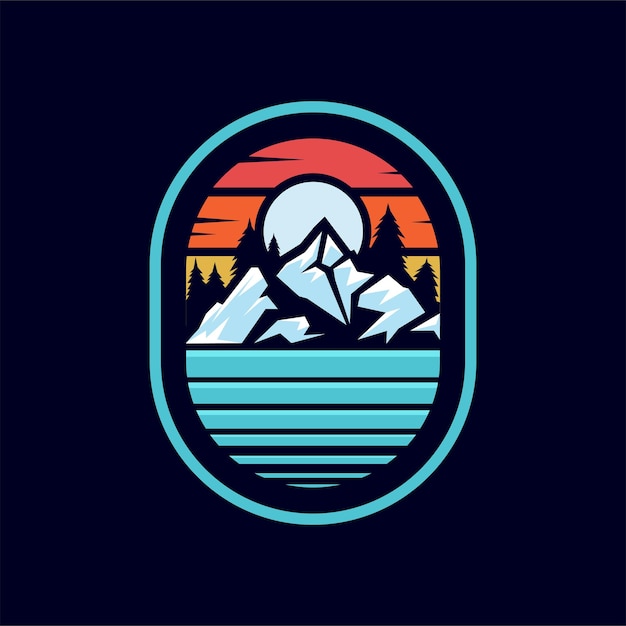 Mountain illustration outdoor adventure Vector graphic for t shirt and other uses